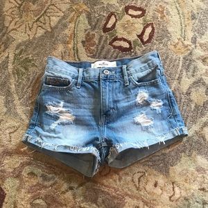 Hollister high waisted Jean shorts